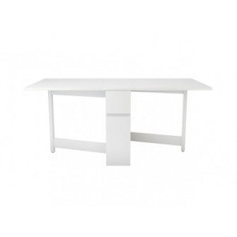 Mesa de comedor extensible Kungla Drop Leaf (blanco)